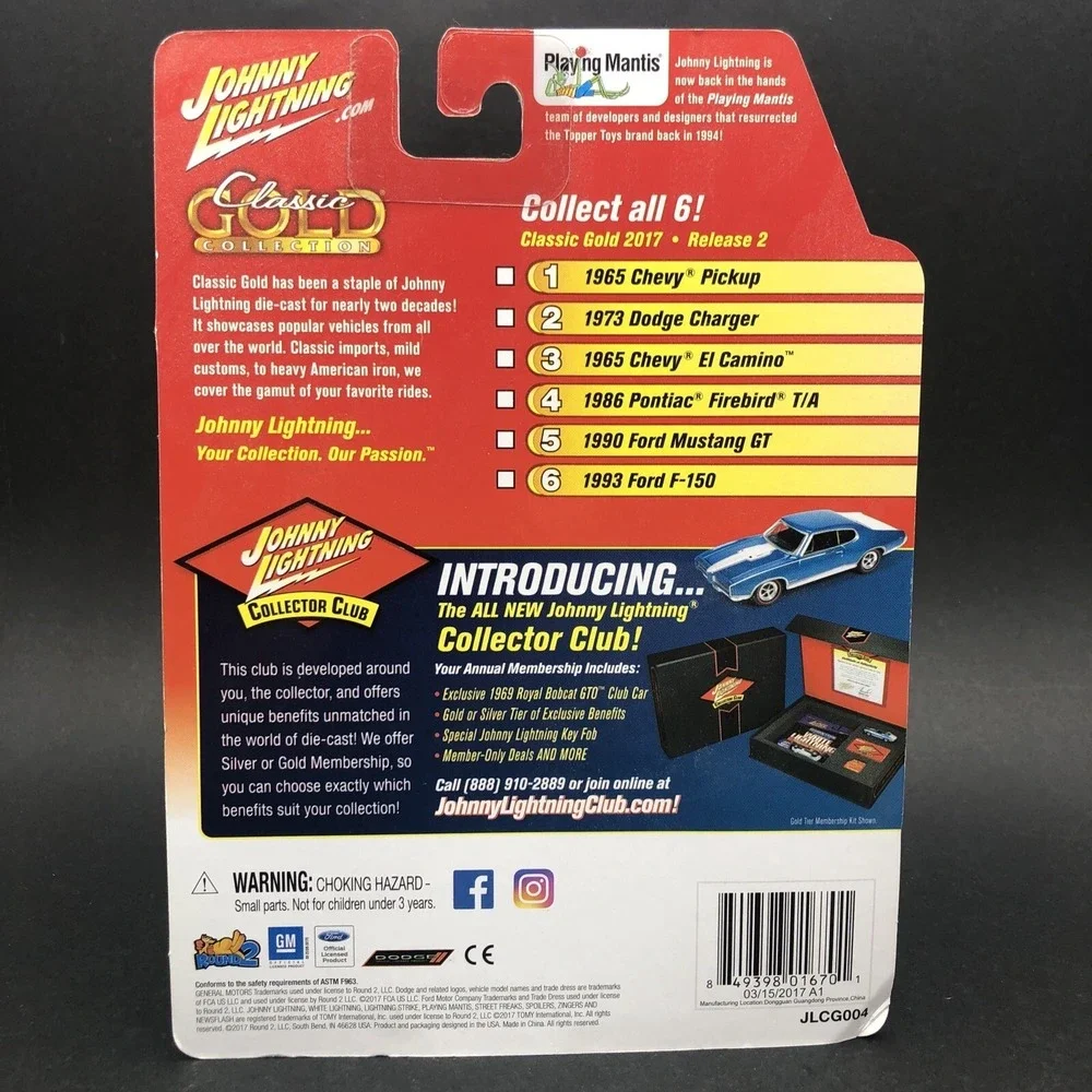 Johnny Lightning 1973 Dodge Charger SE Blue Opera Windows Diecast 1/64 1 of 1088